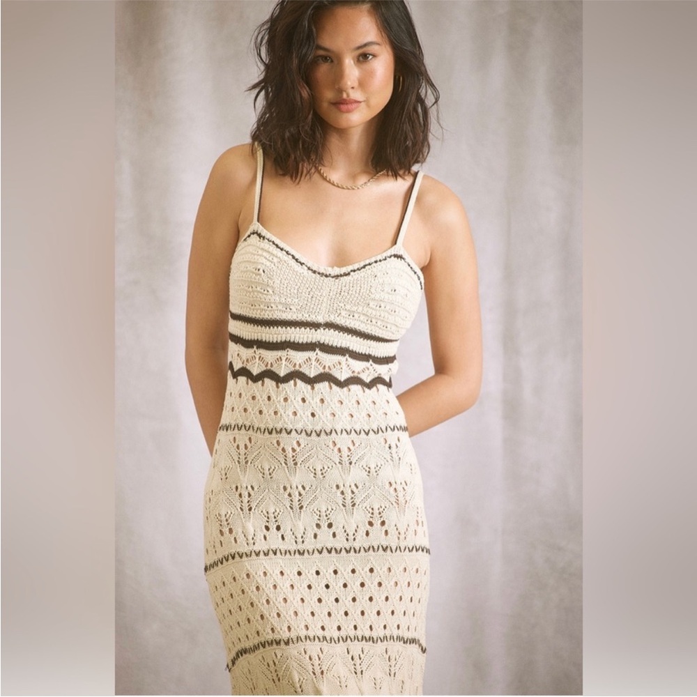 RIHOAS Cream Knit Top with Black Stripe Detail - Picture 5 of 10